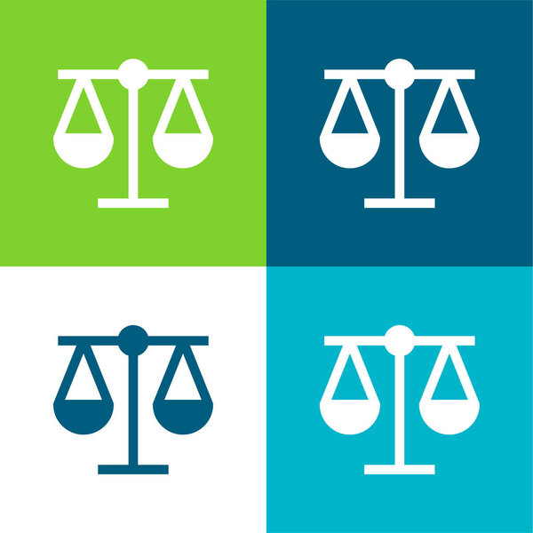 Плоский четырехцветный минимальный набор иконок