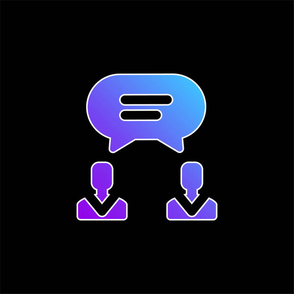 Agreement blue gradient vector icon