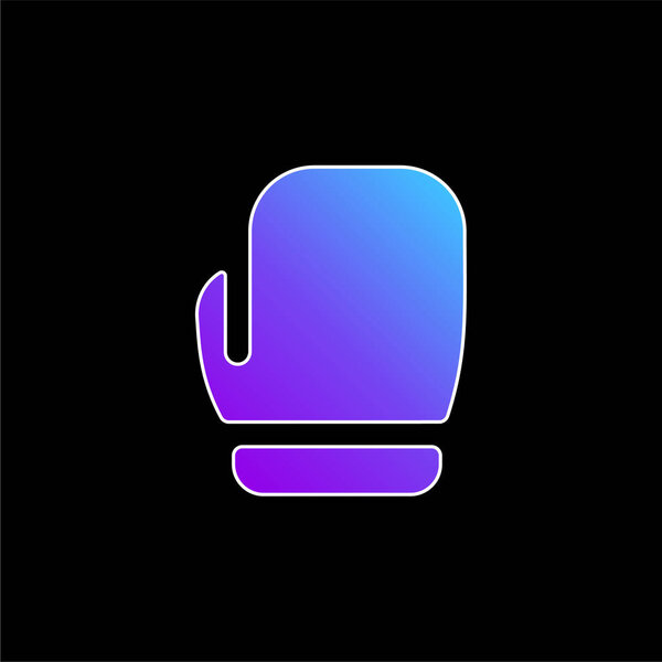 Значок голубого градиента боксерских перчаток