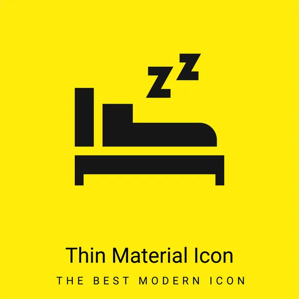 Letto Icona Materiale Giallo Brillante Minimo — Vettoriale Stock