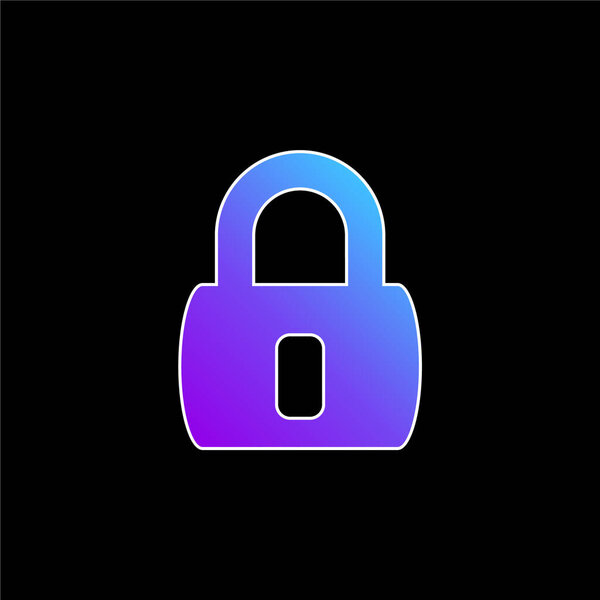 Заблокированный голубой градиентный вектор замка