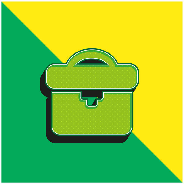 Black Bag Green and yellow modern 3d vector icon logo