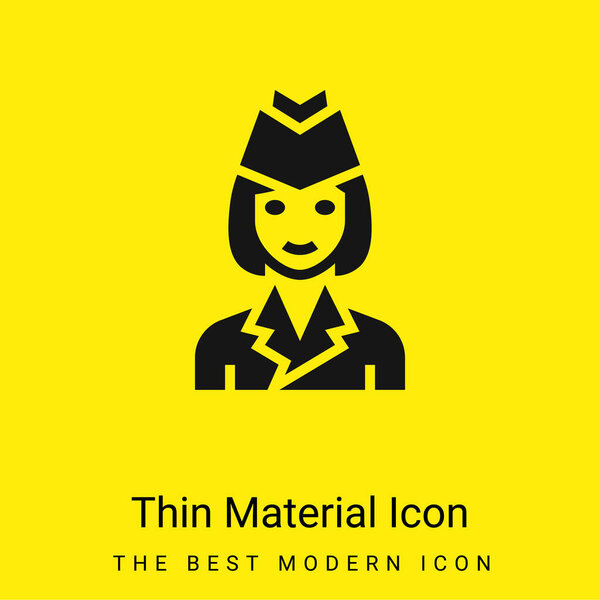 Air Hostess minimal bright yellow material icon