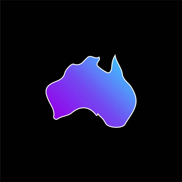 Australien Blå Gradient Vektor Ikon — Stock vektor