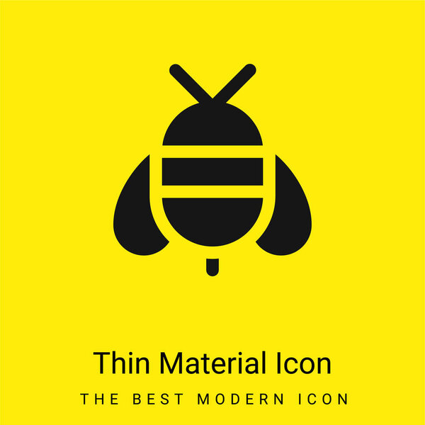 Bee minimal bright yellow material icon