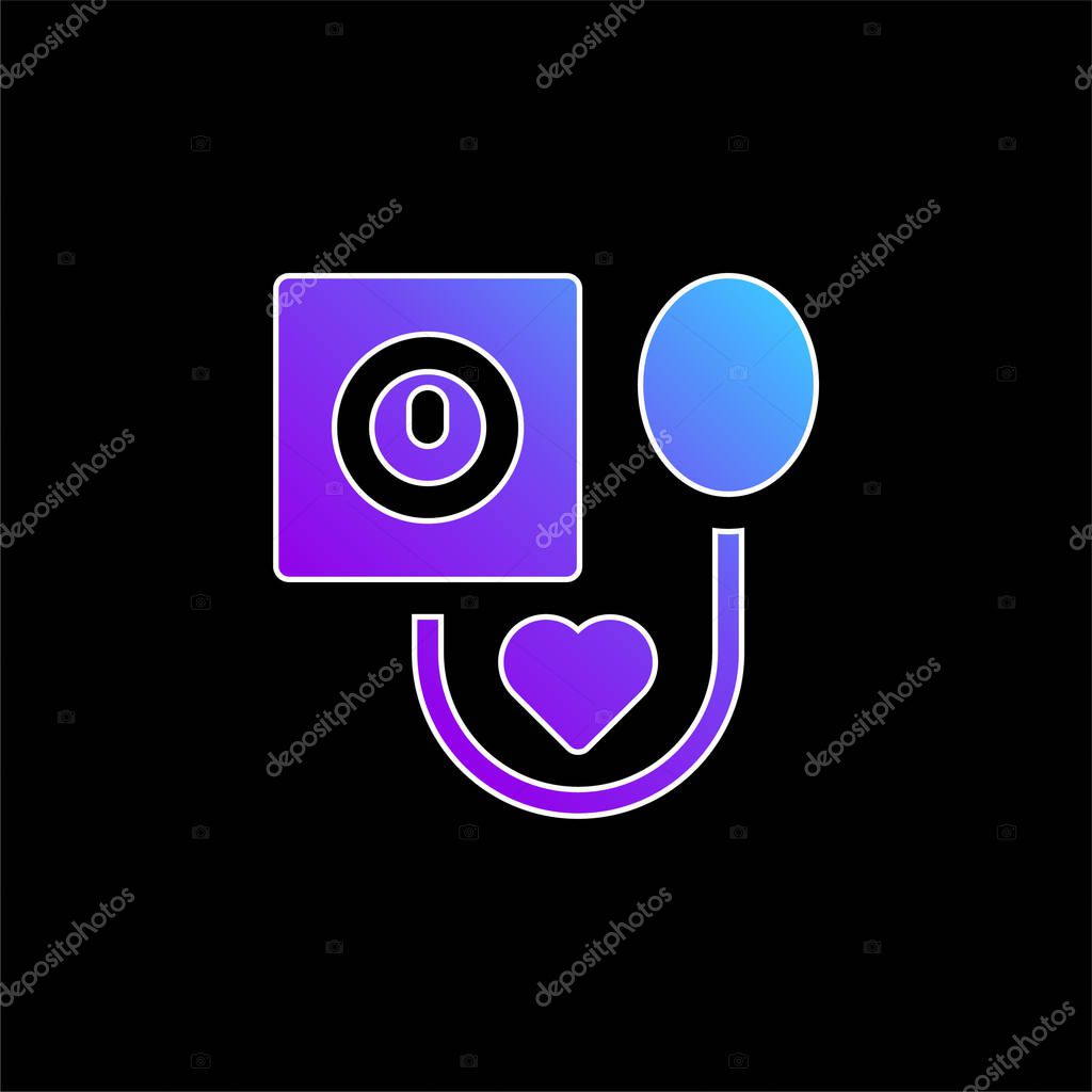 Blood Pressure blue gradient vector icon