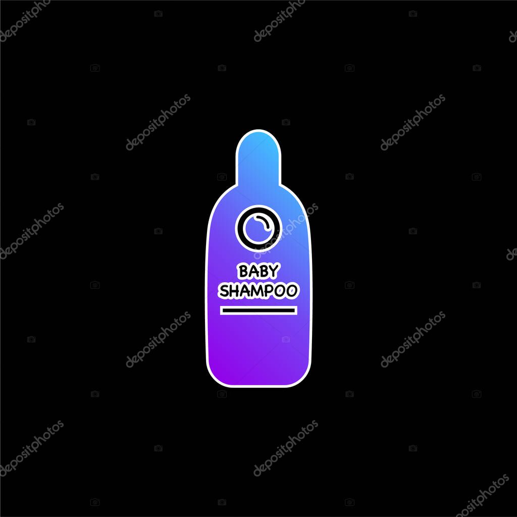 Baby Shampoo Container blue gradient vector icon