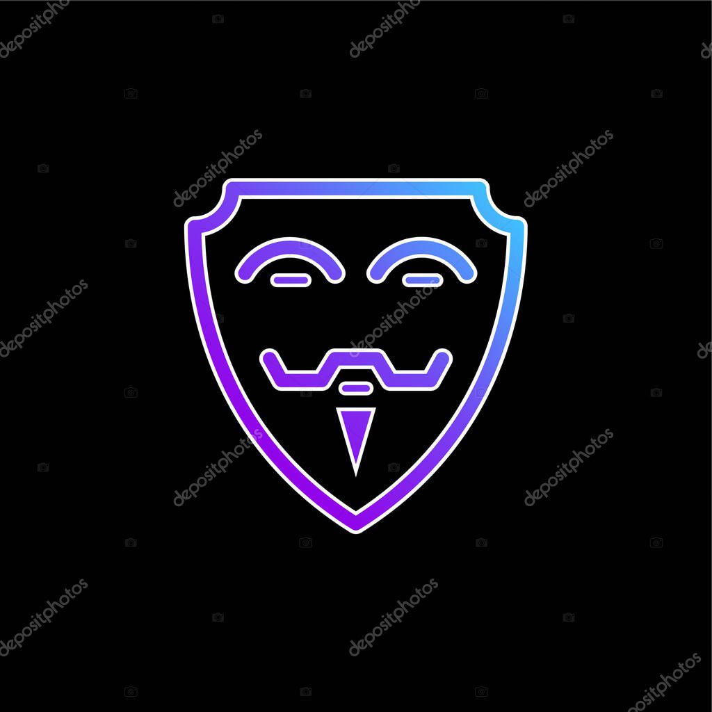 Anonymous blue gradient vector icon