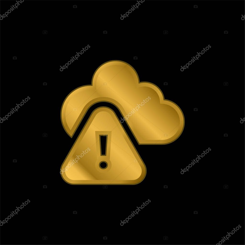Access Denied gold plated metalic icon or logo vector
