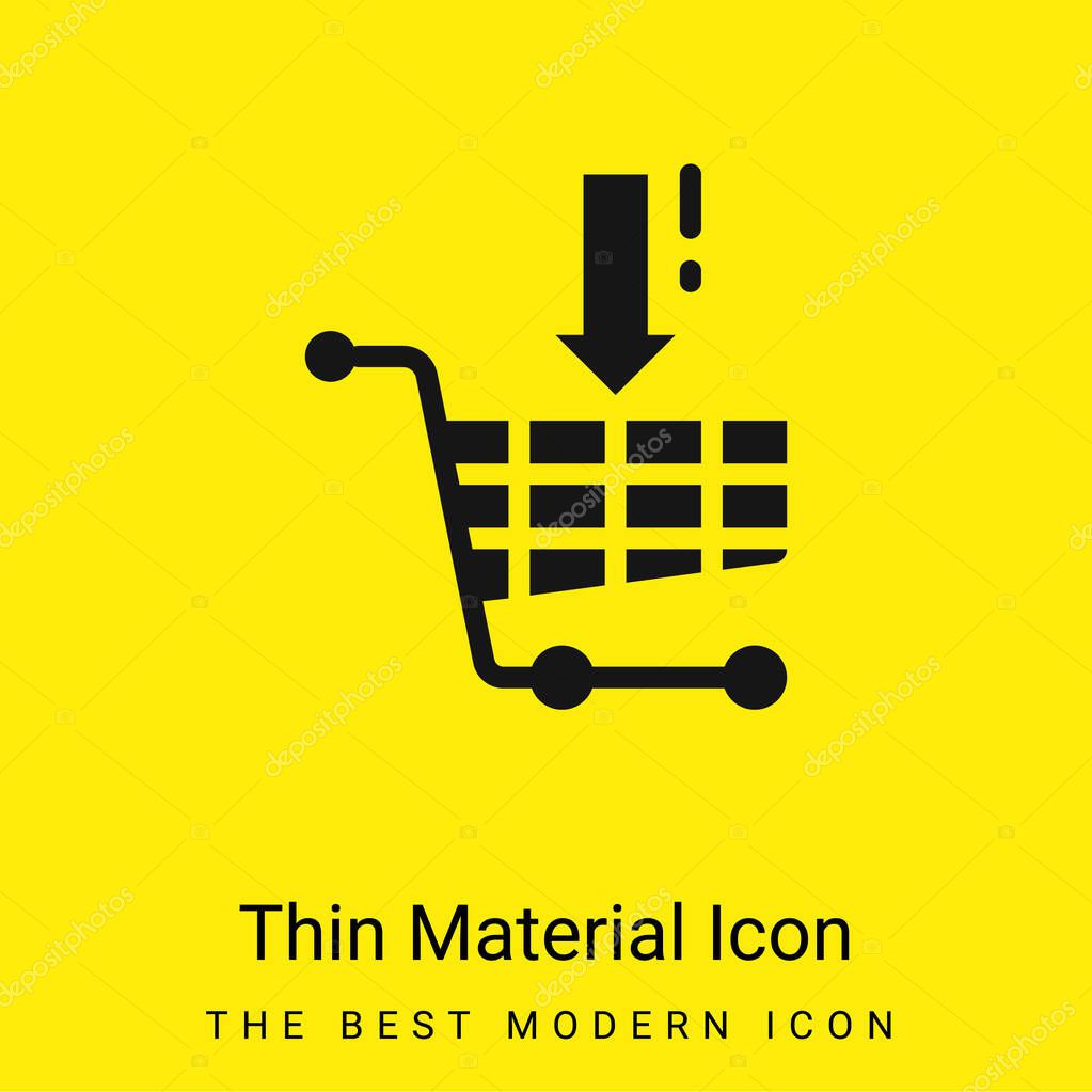 Add To Cart minimal bright yellow material icon