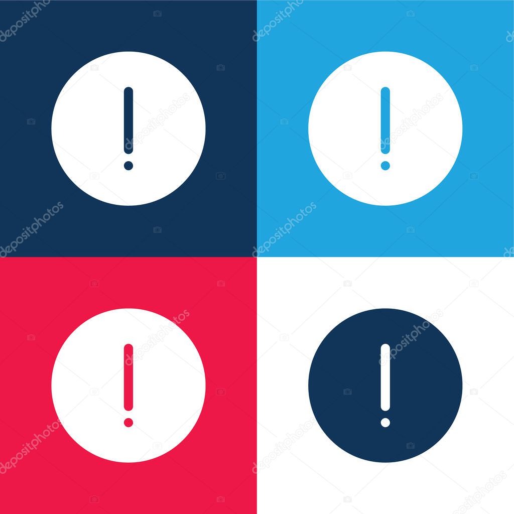 Advise blue and red four color minimal icon set