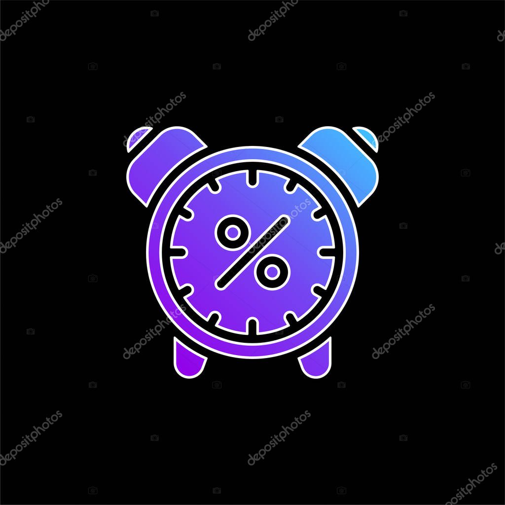 Alarm Clock blue gradient vector icon