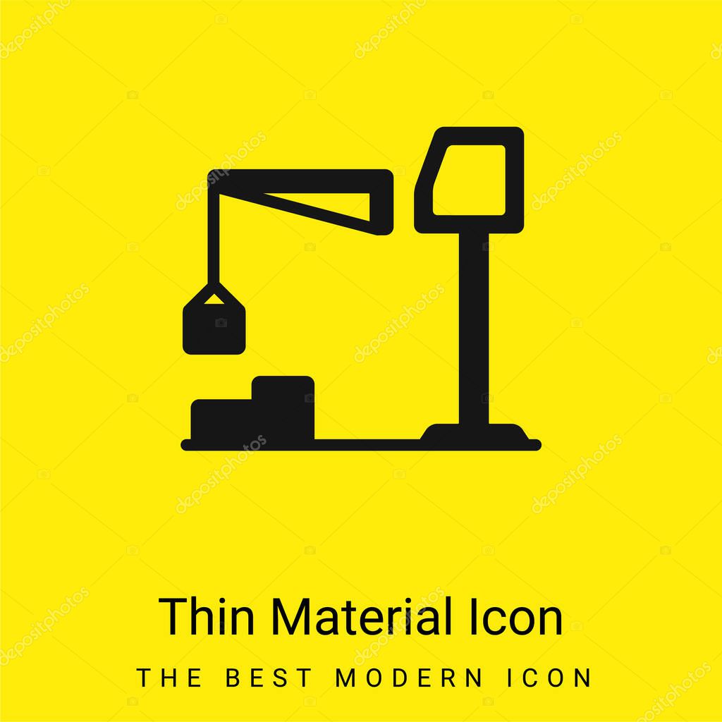 Big Derrick With Boxes minimal bright yellow material icon