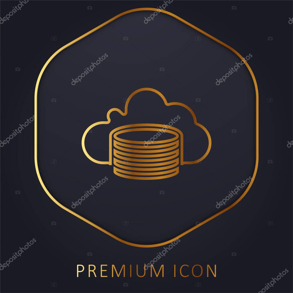 Backup golden line premium logo or icon