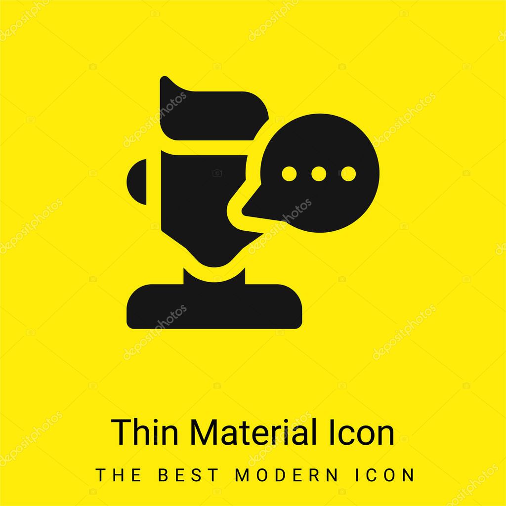 Blogger minimal bright yellow material icon