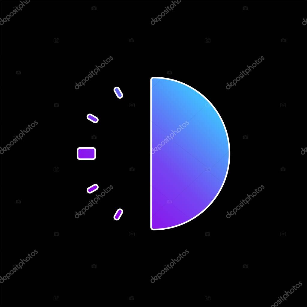 30 Minutes blue gradient vector icon