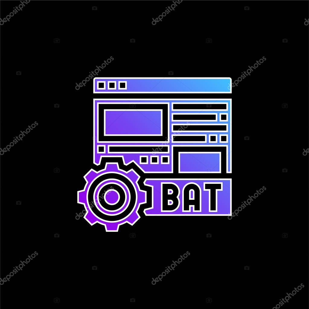 Batch blue gradient vector icon