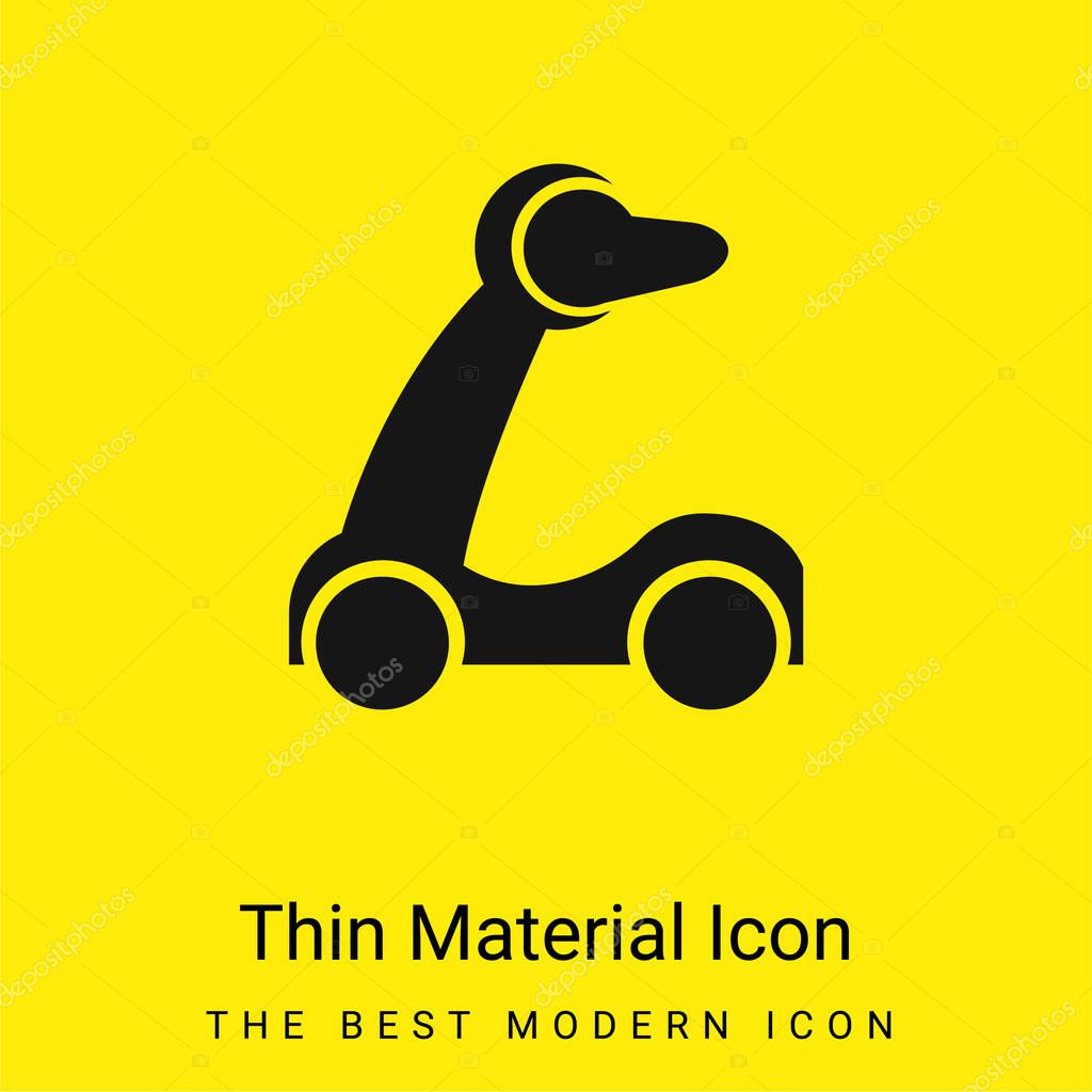 Baby Scooter Silhouette minimal bright yellow material icon