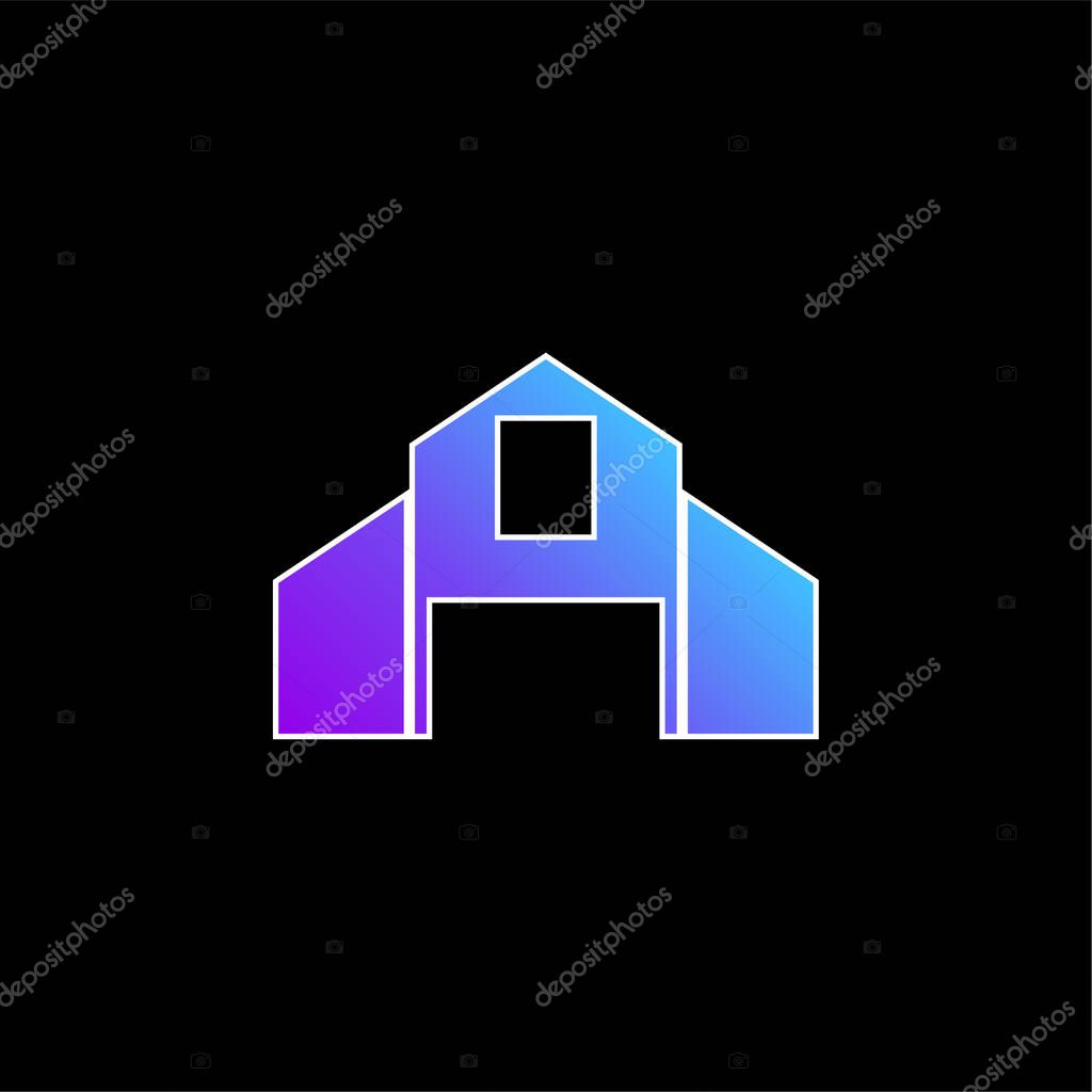 Big Barn blue gradient vector icon