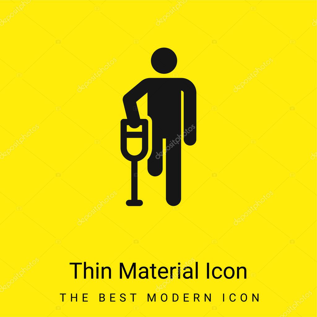 Accident minimal bright yellow material icon