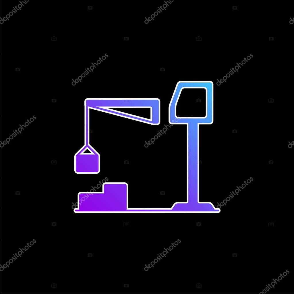 Big Derrick With Boxes blue gradient vector icon