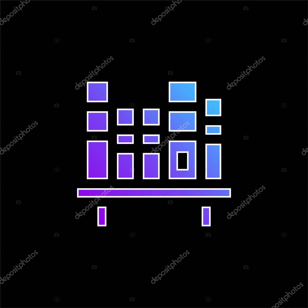 Books blue gradient vector icon