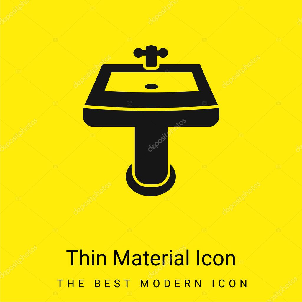 Bathroom Sink minimal bright yellow material icon