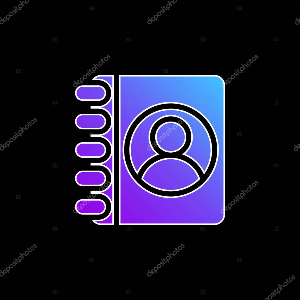 Agenda blue gradient vector icon