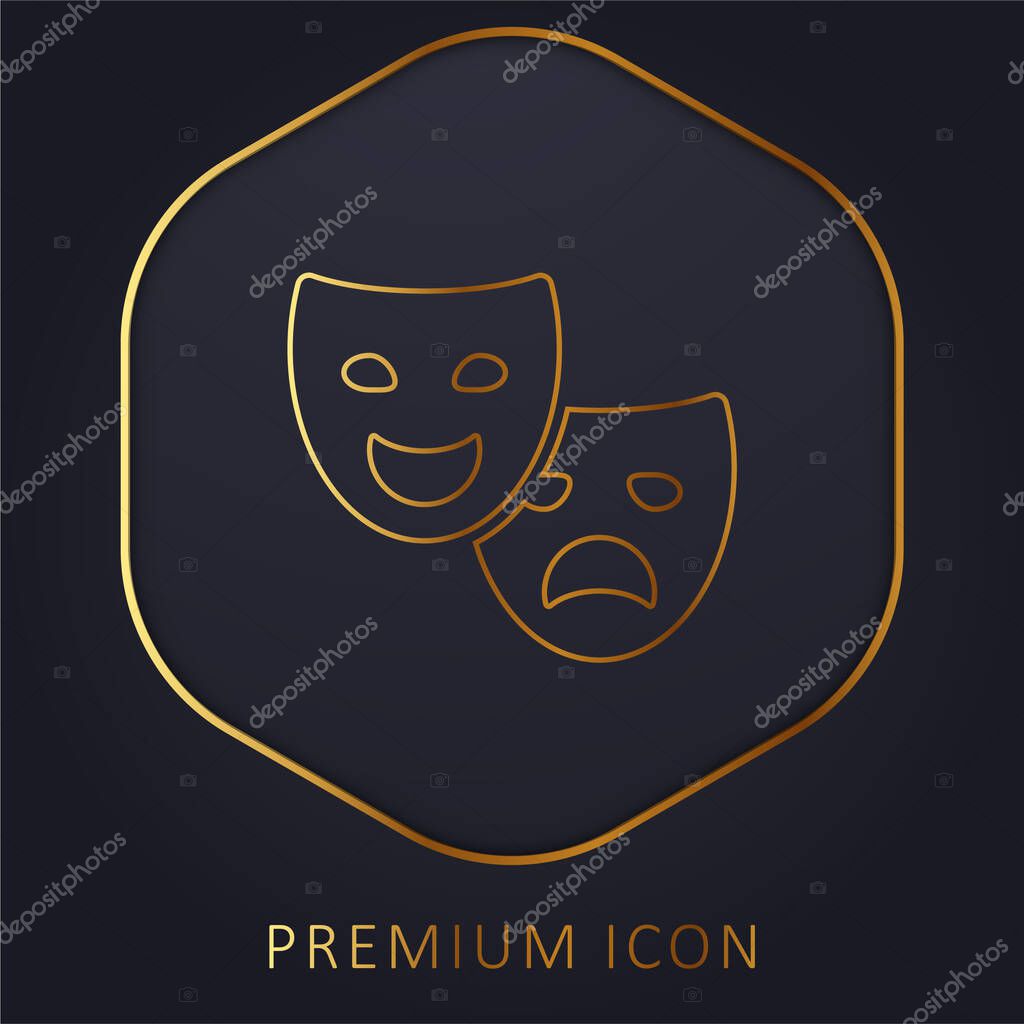 Art Dec  golden line premium logo or icon