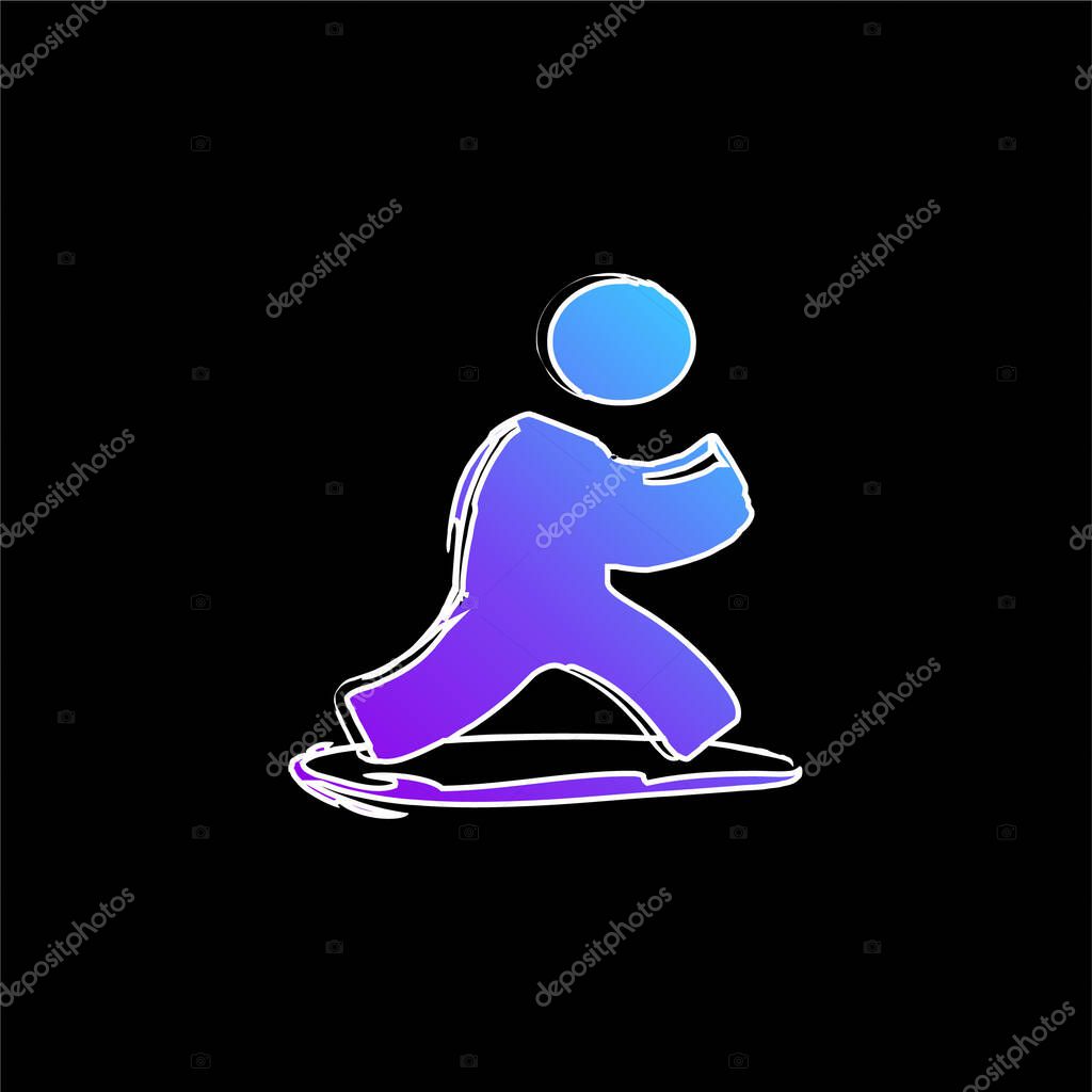 AIM Sketched Social Logo blue gradient vector icon