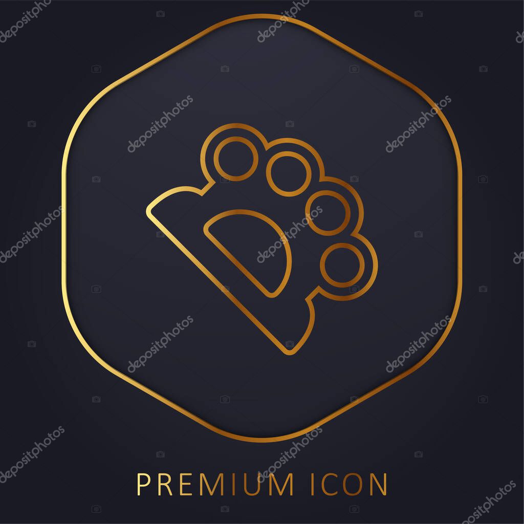 Brass Knuckles golden line premium logo or icon