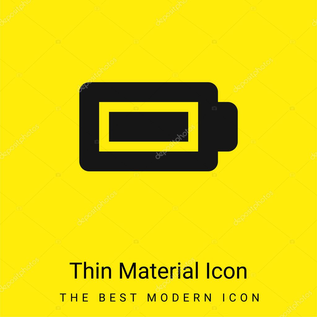Battery Full minimal bright yellow material icon