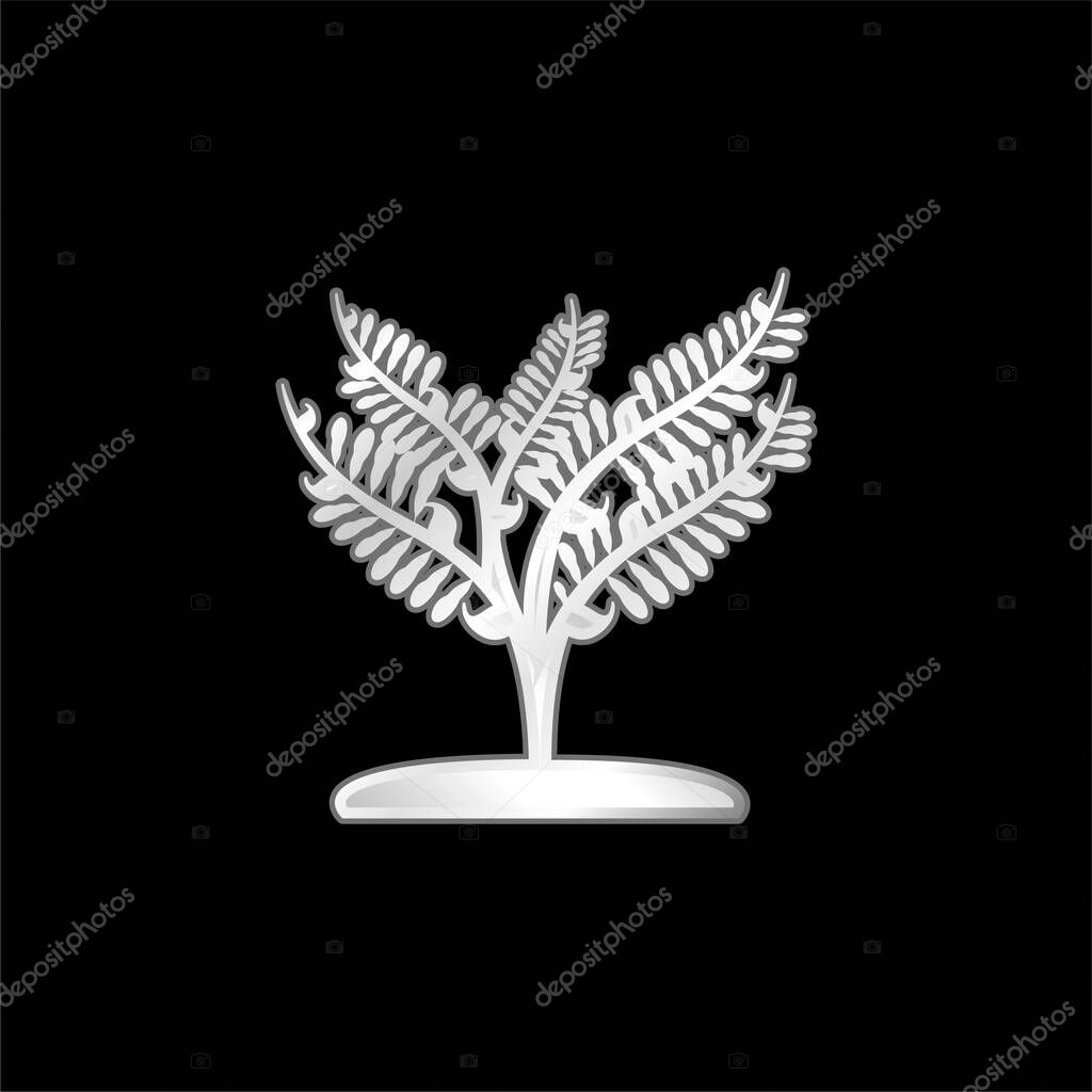 Big Plant Like A Small Tree silver plated metallic icon