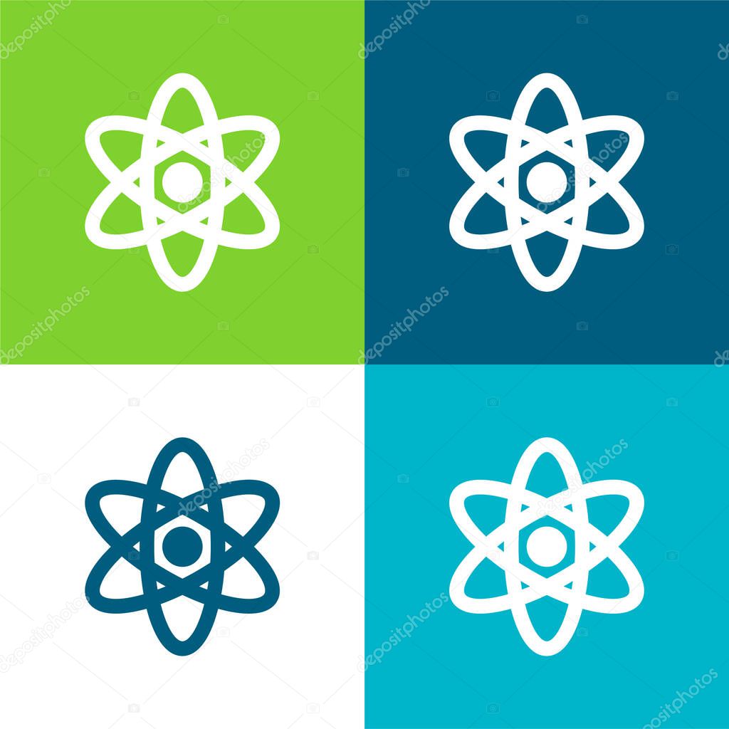 Atom Flat four color minimal icon set