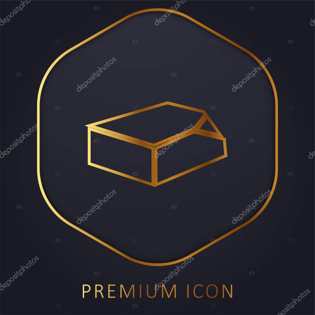Box Organization Tool golden line premium logo or icon
