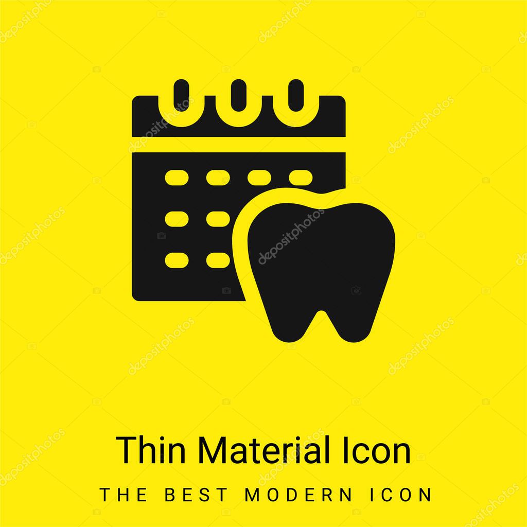 Appointment minimal bright yellow material icon