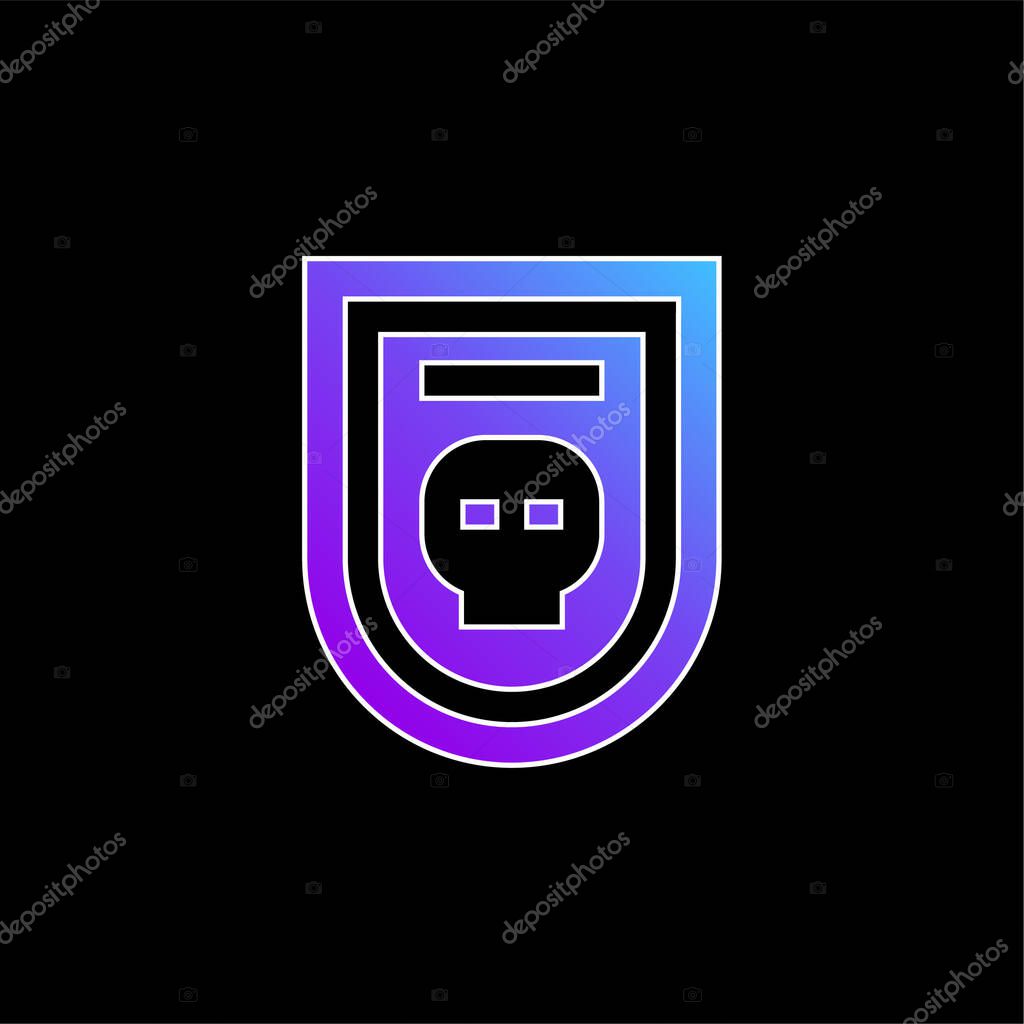 Badge blue gradient vector icon