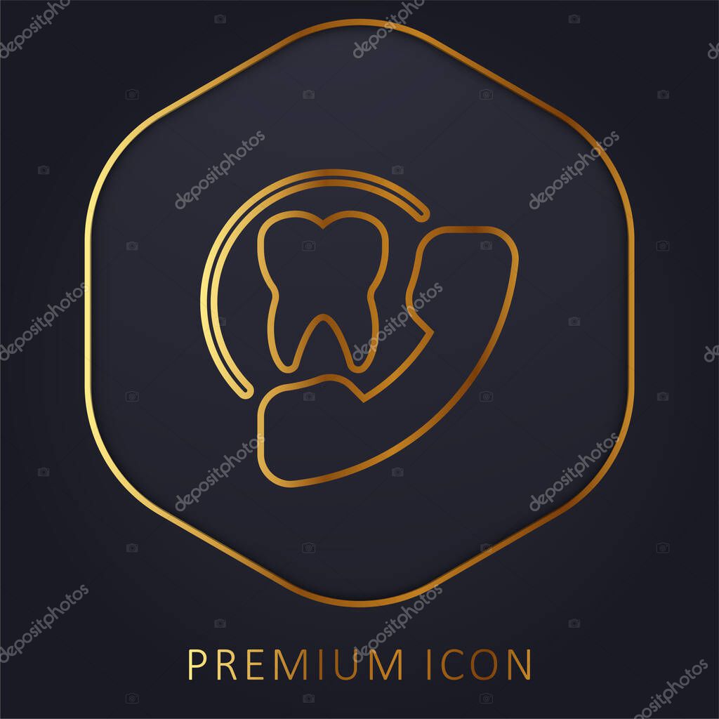 Appointment golden line premium logo or icon