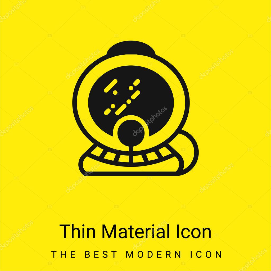 Aqualung minimal bright yellow material icon