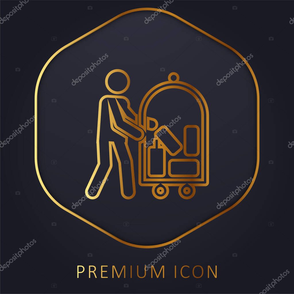 Bellboy golden line premium logo or icon