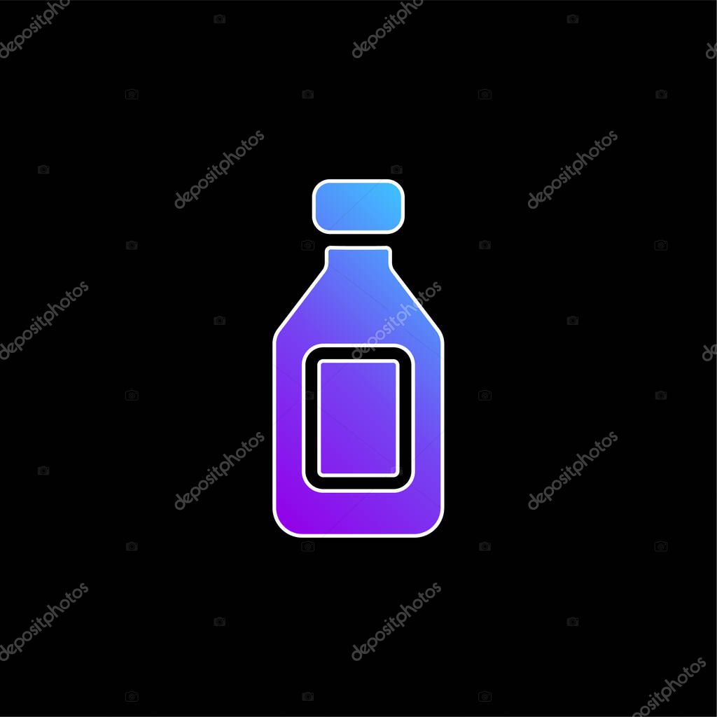 Bottle blue gradient vector icon