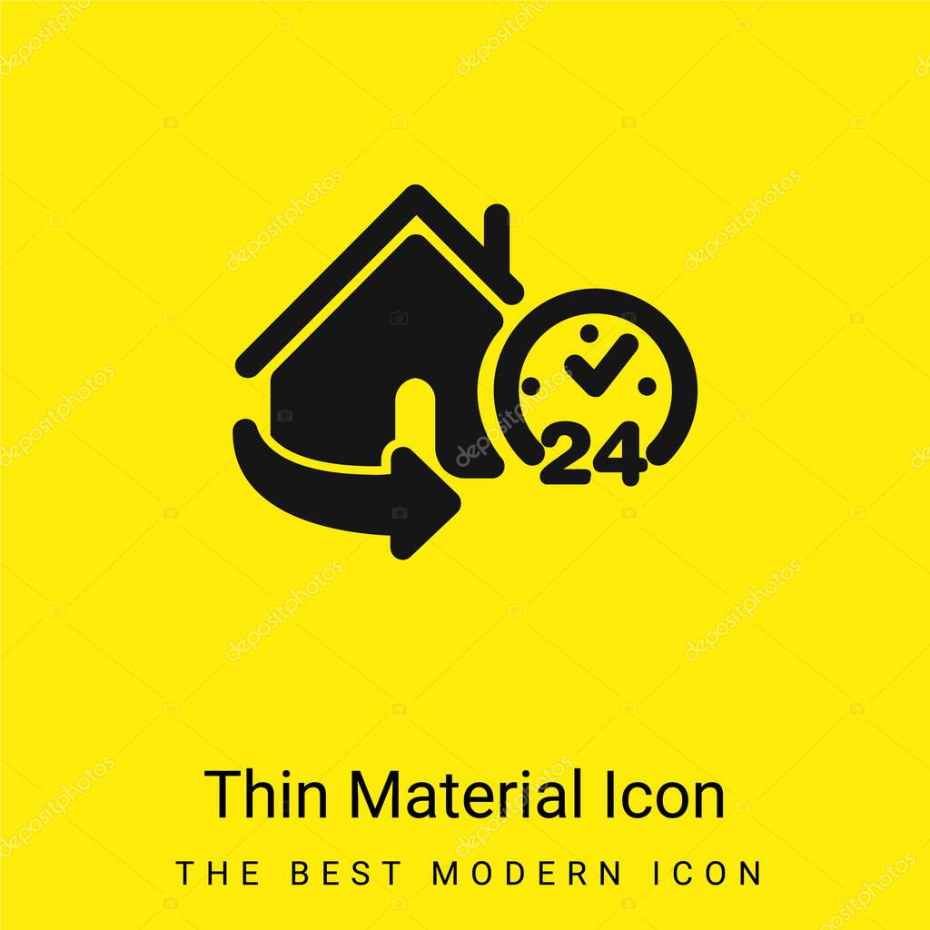 24 Hours Home Service minimal bright yellow material icon