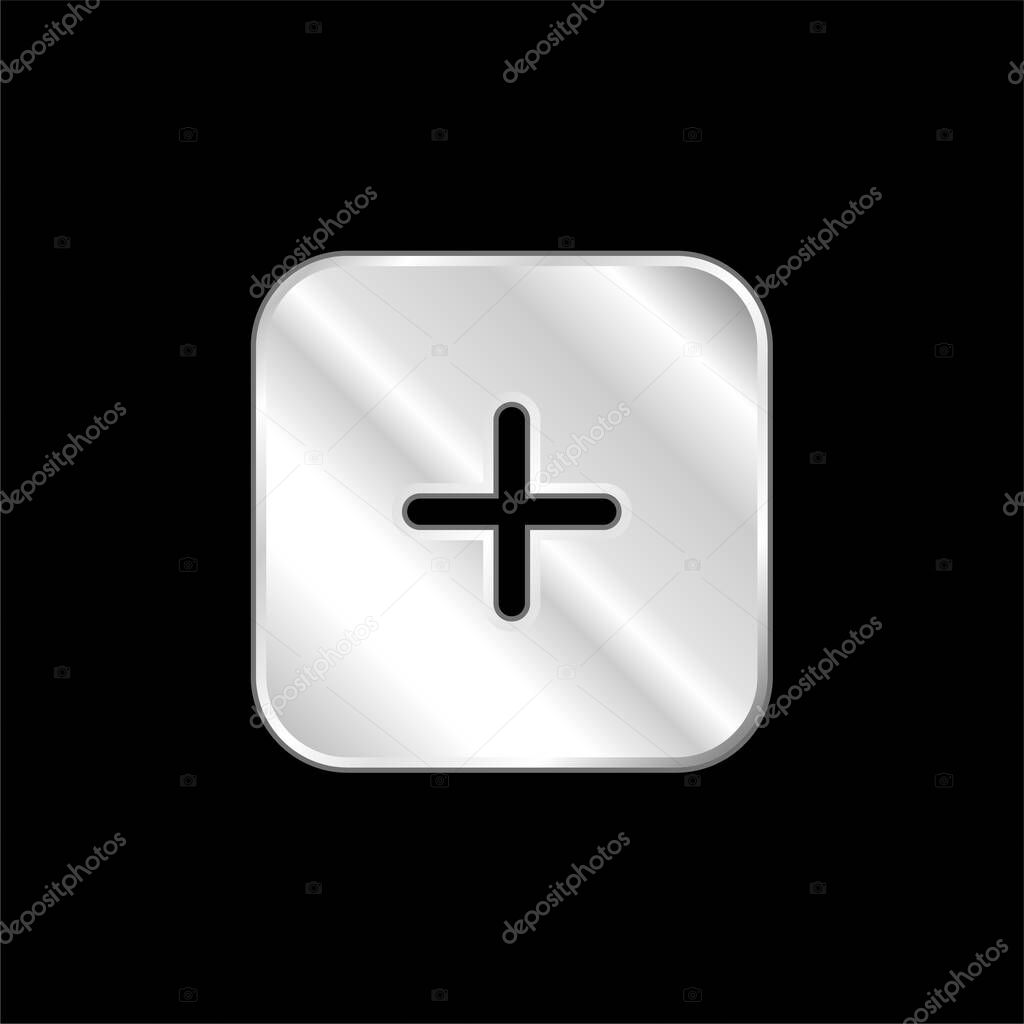 Add silver plated metallic icon