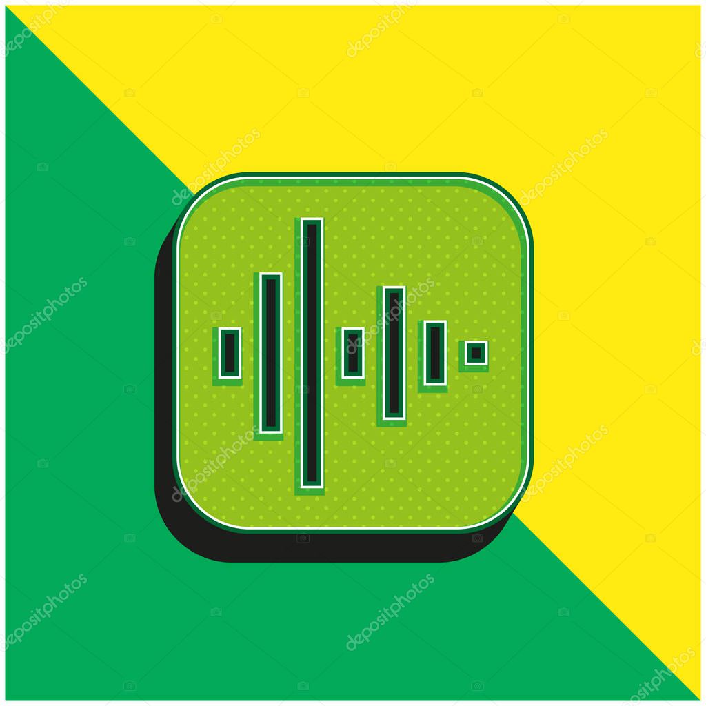 Apple Green and yellow modern 3d vector icon logo