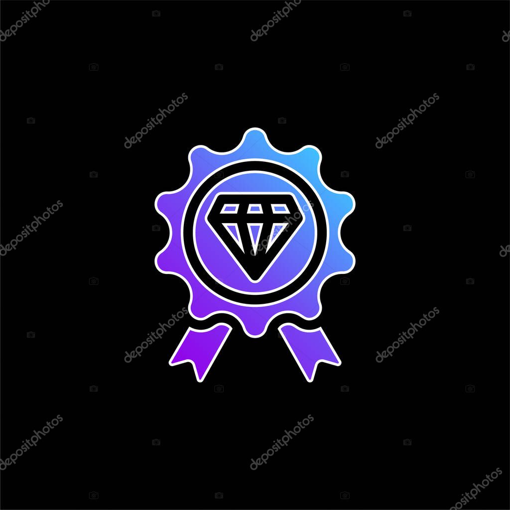 Badge blue gradient vector icon
