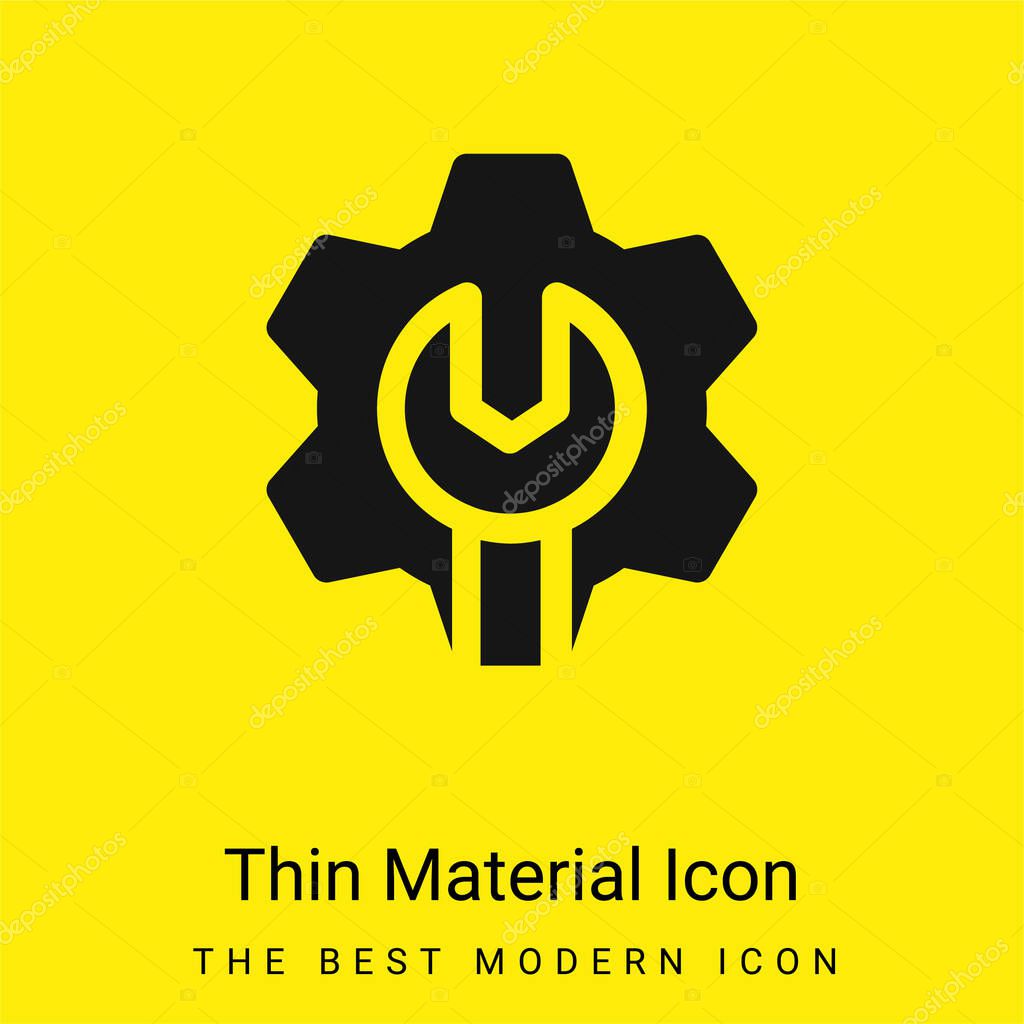 Admin minimal bright yellow material icon