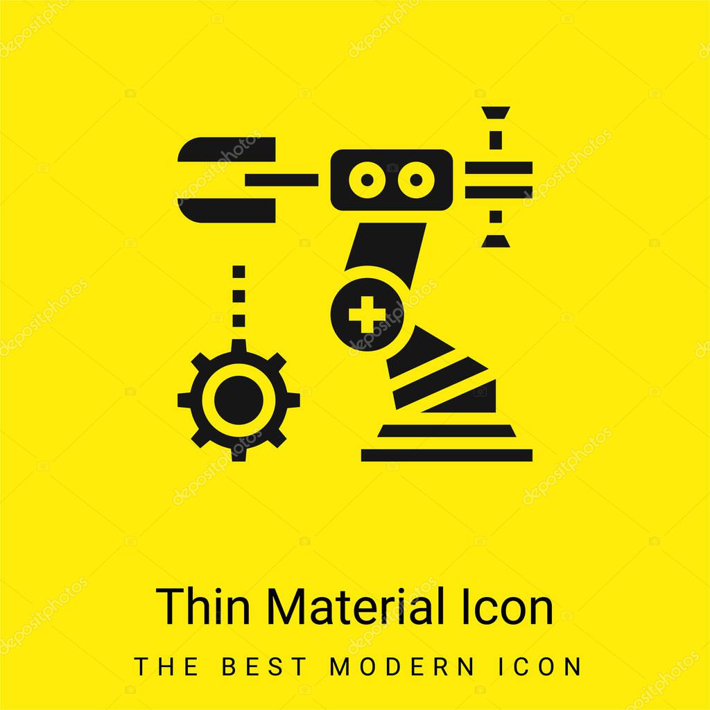 Assembly minimal bright yellow material icon