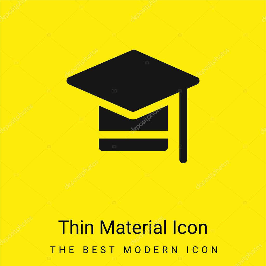 Bachelors Degree minimal bright yellow material icon