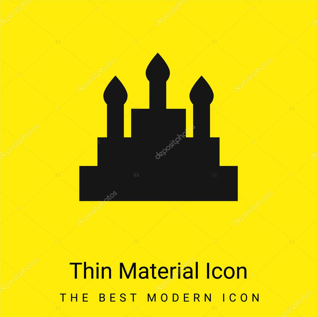 Birthday Cake minimal bright yellow material icon