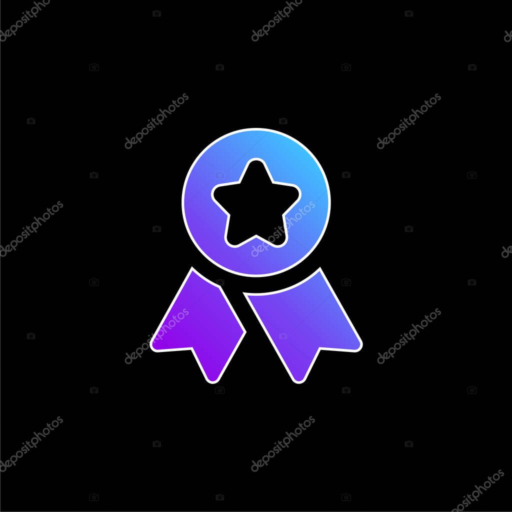 Badge blue gradient vector icon